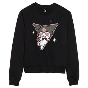 Sanrio Hello Kitty Kuromi Heart Eyes Sweatshirt Adult Large Crewneck Long Sleeve